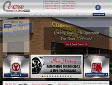 Tablet Screenshot of consumertire.com